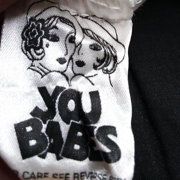 Vintage 60s You Babes Cropped Embroidered Top Shirt Blouse Hippy - Picture 3 of 6